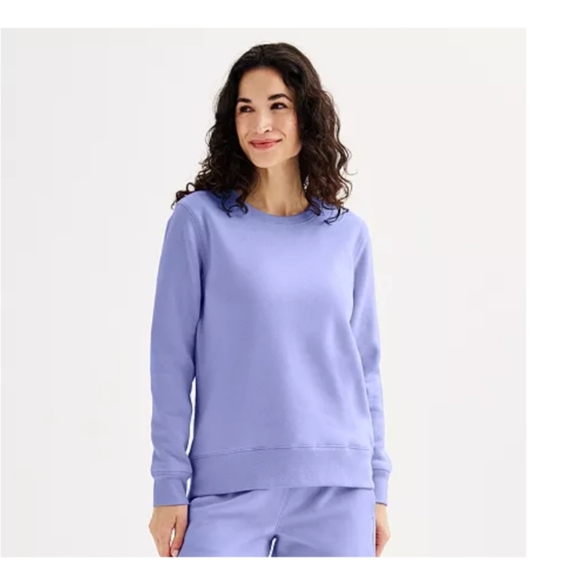 Tek Gear Ultrasoft Fleece Crewneck Sweatshirt Lola Purple, Size: L (EUC) - Picture 1 of 7